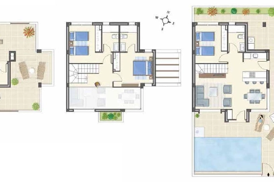 Villa in Rojales zu verkaufen, Living area 159 m², Zustand Erstbezug, Plot 173 m², 3 Schlafzimmer, 3 Badezimmer, Pool, ref.: HA-RON-360-E03-2