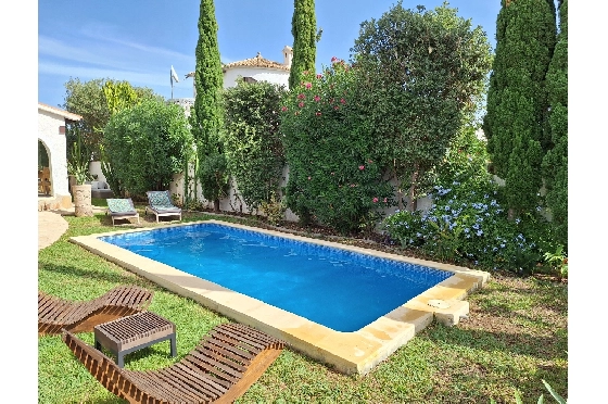 Sommerhaus in Els Poblets zur Ferienvermietung, Living area 126 m², Baujahr 1995, Zustand modernisiert, + Zentralheizung, Klimaanlage, Plot 560 m², 2 Schlafzimmer, 2 Badezimmer, Pool, ref.: V-0117-4