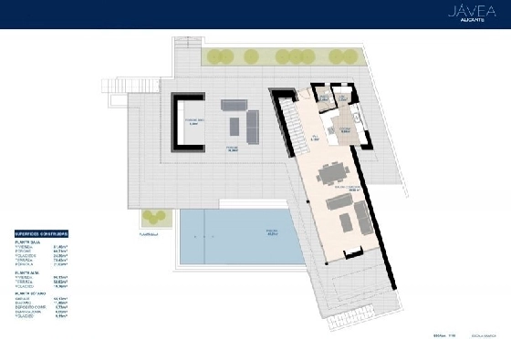 Villa in Javea(Tosalet 5) zu verkaufen, Living area 372 m², Baujahr 2015, Klimaanlage, Plot 1000 m², 3 Schlafzimmer, 2 Badezimmer, Pool, ref.: BI-JA.H-100-7