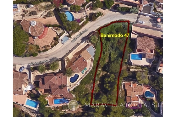 Wohngrundstück in Moraira(Benimeit) zu verkaufen, Klimaanlage, Plot 800 m², Pool, ref.: MV-2356-4