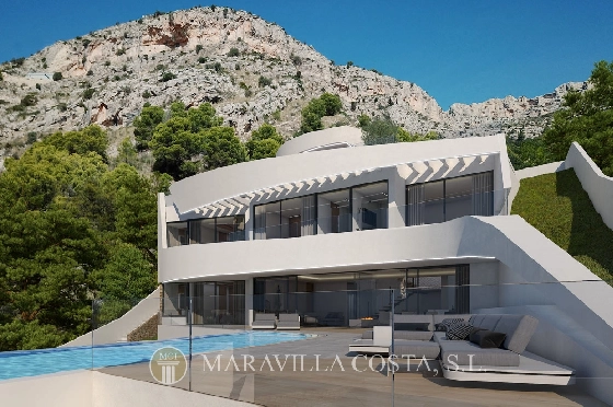 Villa in Altea Hills zu verkaufen, Living area 412 m², + Fussbodenheizung, Klimaanlage, Plot 979 m², 4 Schlafzimmer, 4 Badezimmer, Pool, ref.: MV-2470-2