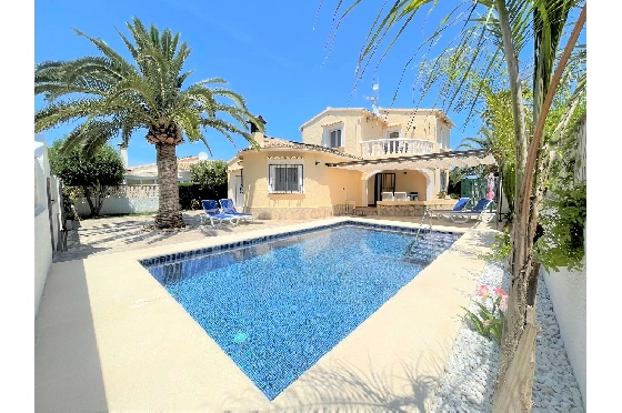 Villa in Els Poblets(Barranquets) zur Ferienvermietung, Living area 110 m², Baujahr 2001, + KLIMA, Klimaanlage, Plot 400 m², 3 Schlafzimmer, 2 Badezimmer, Pool, ref.: T-0421-1