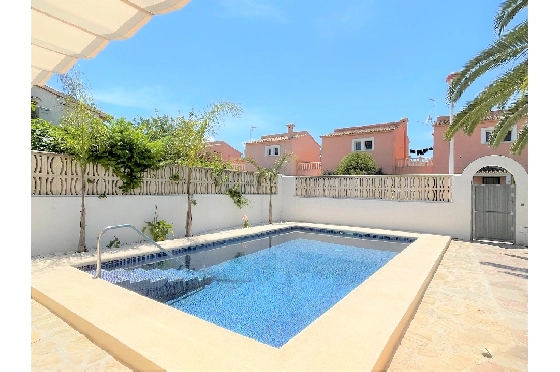 Villa in Els Poblets(Barranquets) zur Ferienvermietung, Living area 110 m², Baujahr 2001, + KLIMA, Klimaanlage, Plot 400 m², 3 Schlafzimmer, 2 Badezimmer, Pool, ref.: T-0421-3