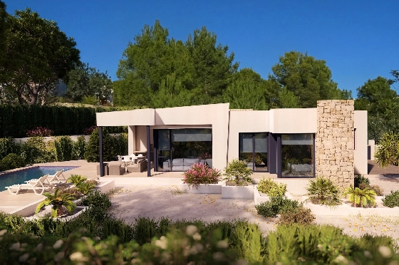 Villa in Benissa zu verkaufen, Living area 138 m², Baujahr 2022, Klimaanlage, Plot 800 m², 3 Schlafzimmer, 2 Badezimmer, Pool, ref.: BI-BE.H-859-1
