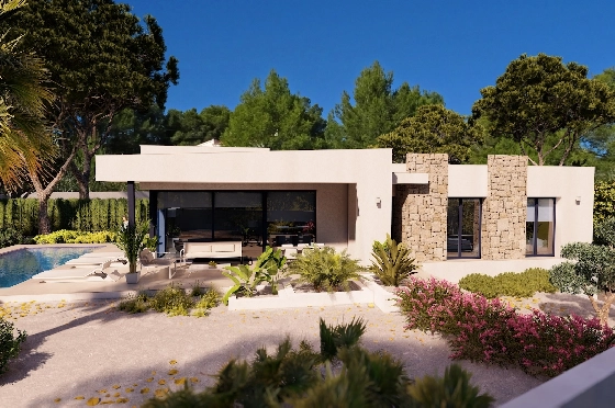 Villa in Benissa zu verkaufen, Living area 150 m², Baujahr 2022, Klimaanlage, Plot 800 m², 3 Schlafzimmer, 2 Badezimmer, Pool, ref.: BI-BE.H-863-1