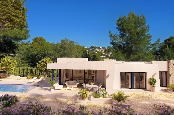 Villa in Benissa zu verkaufen, Living area 153 m², Baujahr 2022, Klimaanlage, Plot 800 m², 3 Schlafzimmer, 2 Badezimmer, Pool, ref.: BI-BE.H-866-1
