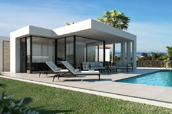 Villa in Denia zu verkaufen, Living area 130 m², Baujahr 2021, + Zentralheizung, Klimaanlage, Plot 800 m², 3 Schlafzimmer, 2 Badezimmer, Pool, ref.: NL-NLD1273-1