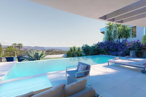 Villa in Moraira zu verkaufen, Baujahr 2022, + Fussbodenheizung, Klimaanlage, Plot 802 m², 4 Schlafzimmer, 4 Badezimmer, Pool, ref.: NL-NLD1360-5