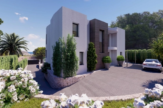 Villa in Moraira zu verkaufen, Baujahr 2022, + Fussbodenheizung, Klimaanlage, Plot 802 m², 4 Schlafzimmer, 4 Badezimmer, Pool, ref.: NL-NLD1360-6