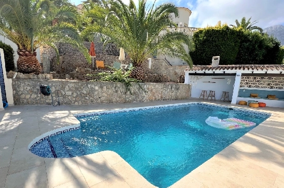 Villa in Denia(Les Galeretes) zur Ferienvermietung, Living area 215 m², Baujahr 1980, Zustand gepflegt, + Zentralheizung, Klimaanlage, Plot 800 m², 3 Schlafzimmer, 2 Badezimmer, Pool, ref.: T-0822-4