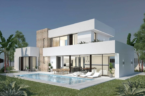 Villa in Moraira(Pla del Mar) zu verkaufen, Living area 280 m², Baujahr 2023, Klimaanlage, Plot 817 m², 3 Schlafzimmer, 3 Badezimmer, Pool, ref.: BI-MT.H-768-1