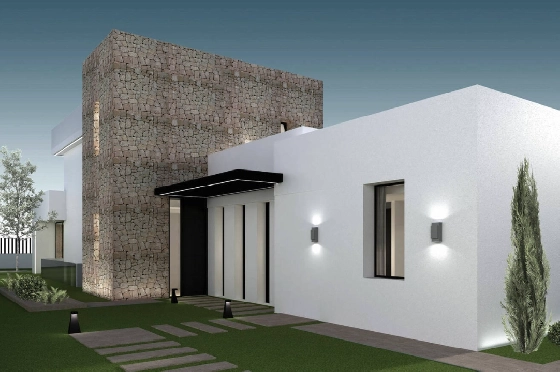 Villa in Moraira(Pla del Mar) zu verkaufen, Living area 280 m², Baujahr 2023, Klimaanlage, Plot 817 m², 3 Schlafzimmer, 3 Badezimmer, Pool, ref.: BI-MT.H-768-2