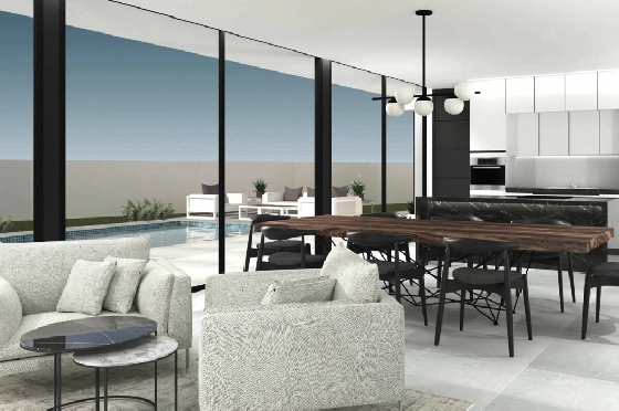 Villa in Moraira(Pla del Mar) zu verkaufen, Living area 280 m², Baujahr 2023, Klimaanlage, Plot 817 m², 3 Schlafzimmer, 3 Badezimmer, Pool, ref.: BI-MT.H-768-3