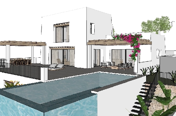 Villa in Moraira zu verkaufen, Living area 425 m², Baujahr 2023, Klimaanlage, Plot 1000 m², 4 Schlafzimmer, 4 Badezimmer, Pool, ref.: BI-MT.H-777-10