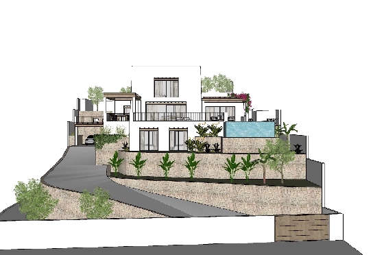 Villa in Moraira zu verkaufen, Living area 425 m², Baujahr 2023, Klimaanlage, Plot 1000 m², 4 Schlafzimmer, 4 Badezimmer, Pool, ref.: BI-MT.H-777-2