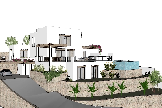 Villa in Moraira zu verkaufen, Living area 425 m², Baujahr 2023, Klimaanlage, Plot 1000 m², 4 Schlafzimmer, 4 Badezimmer, Pool, ref.: BI-MT.H-777-5