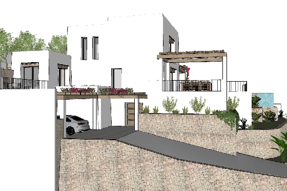 Villa in Moraira zu verkaufen, Living area 425 m², Baujahr 2023, Klimaanlage, Plot 1000 m², 4 Schlafzimmer, 4 Badezimmer, Pool, ref.: BI-MT.H-777-9
