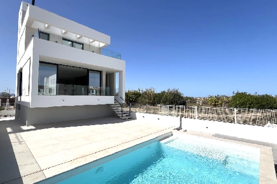 Villa in Oliva zu verkaufen, Living area 173 m², Baujahr 2023, Zustand Erstbezug, + Fussbodenheizung, Klimaanlage, Plot 350 m², 3 Schlafzimmer, 4 Badezimmer, Pool, ref.: AS-1623-12