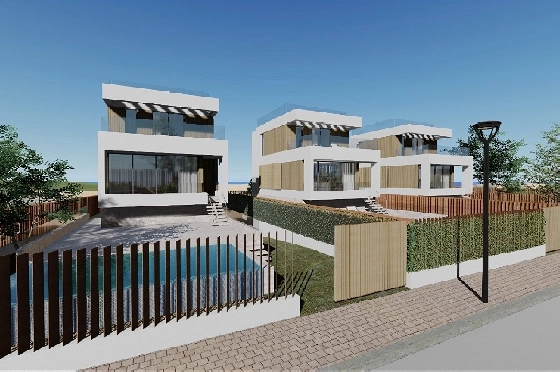 Villa in Oliva zu verkaufen, Living area 173 m², Baujahr 2023, Zustand Erstbezug, + Fussbodenheizung, Klimaanlage, Plot 350 m², 3 Schlafzimmer, 4 Badezimmer, Pool, ref.: AS-1623-15