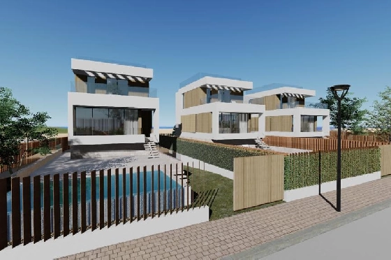Villa in Oliva zu verkaufen, Living area 173 m², Baujahr 2023, Zustand Erstbezug, + Fussbodenheizung, Klimaanlage, Plot 350 m², 3 Schlafzimmer, 4 Badezimmer, Pool, ref.: AS-1623-22