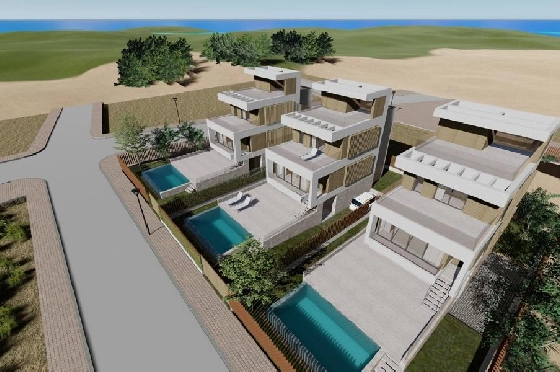 Villa in Oliva zu verkaufen, Living area 173 m², Baujahr 2023, Zustand Erstbezug, + Fussbodenheizung, Klimaanlage, Plot 350 m², 3 Schlafzimmer, 4 Badezimmer, Pool, ref.: AS-1623-23