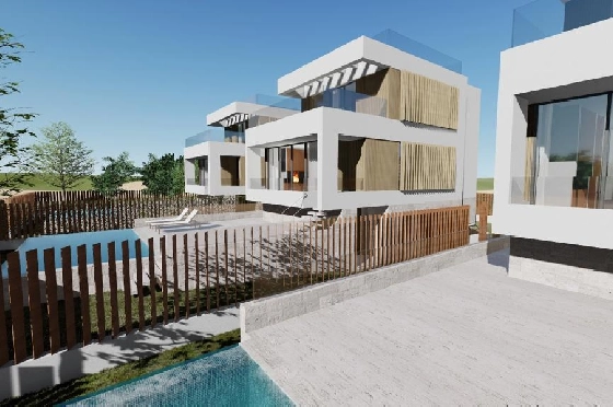 Villa in Oliva zu verkaufen, Living area 173 m², Baujahr 2023, Zustand Erstbezug, + Fussbodenheizung, Klimaanlage, Plot 350 m², 3 Schlafzimmer, 4 Badezimmer, Pool, ref.: AS-1623-26