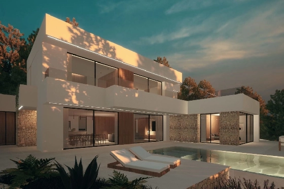 Villa in Moraira(Pla del Mar) zu verkaufen, Living area 340 m², Baujahr 2023, Klimaanlage, Plot 1070 m², 4 Schlafzimmer, 4 Badezimmer, Pool, ref.: BI-MT.H-787-15