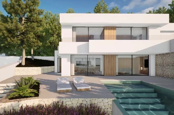 Villa in Moraira(Pla del Mar) zu verkaufen, Living area 340 m², Baujahr 2023, Klimaanlage, Plot 1070 m², 4 Schlafzimmer, 4 Badezimmer, Pool, ref.: BI-MT.H-787-4