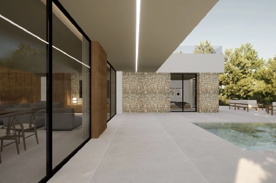 Villa in Moraira(Pla del Mar) zu verkaufen, Living area 340 m², Baujahr 2023, Klimaanlage, Plot 1070 m², 4 Schlafzimmer, 4 Badezimmer, Pool, ref.: BI-MT.H-787-5