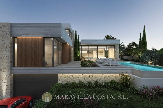 Villa in Moraira zu verkaufen, Living area 261 m², Baujahr 2023, + Fussbodenheizung, Klimaanlage, Plot 939 m², 4 Schlafzimmer, 4 Badezimmer, Pool, ref.: MV-2499-2