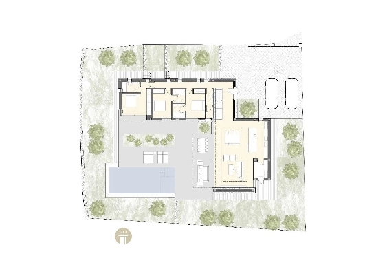 Villa in Moraira zu verkaufen, Living area 261 m², Baujahr 2023, + Fussbodenheizung, Klimaanlage, Plot 939 m², 4 Schlafzimmer, 4 Badezimmer, Pool, ref.: MV-2499-8