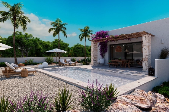 Villa in Denia(Marquesa 4) zu verkaufen, Living area 120 m², Baujahr 2025, Zustand neuwertig, + Zentralheizung, Klimaanlage, Plot 1085 m², 3 Schlafzimmer, 2 Badezimmer, Pool, ref.: UM-UV-HEBE-1