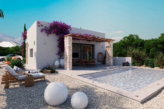 Villa in Denia(Marquesa 4) zu verkaufen, Living area 120 m², Baujahr 2025, Zustand neuwertig, + Zentralheizung, Klimaanlage, Plot 1085 m², 3 Schlafzimmer, 2 Badezimmer, Pool, ref.: UM-UV-HEBE-3