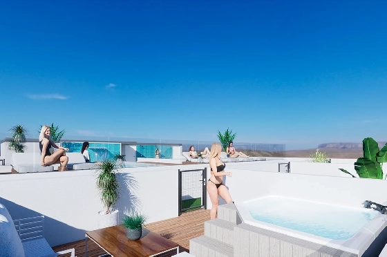 Etagen Apartment in Torrevieja zu verkaufen, Wohnfläche 82 m², Zustand Erstbezug, 2 Schlafzimmer, 2 Badezimmer, Pool, ref.: HA-TON-203-A01-10