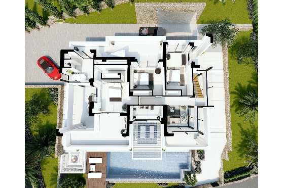 Villa in Benissa(La Fustera) zu verkaufen, Living area 615 m², Baujahr 2023, Klimaanlage, Plot 1347 m², 4 Schlafzimmer, 3 Badezimmer, Pool, ref.: BI-BE.H-902-21