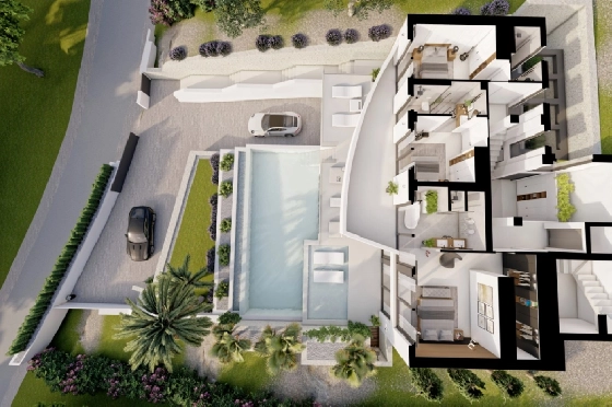 Villa in Altea zu verkaufen, Living area 540 m², Baujahr 2024, Klimaanlage, Plot 1270 m², 4 Schlafzimmer, 4 Badezimmer, Pool, ref.: BI-AL.H-031-2