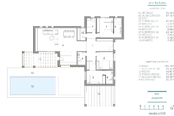 Villa in Moraira zu verkaufen, Living area 196 m², Klimaanlage, Plot 800 m², 4 Schlafzimmer, 3 Badezimmer, Pool, ref.: BI-MT.H-796-8