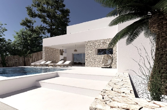 Villa in Moraira zu verkaufen, Living area 190 m², Klimaanlage, Plot 800 m², 4 Schlafzimmer, 4 Badezimmer, Pool, ref.: BI-MT.H-792-3