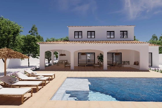 Villa in Moraira zu verkaufen, Living area 248 m², Klimaanlage, Plot 800 m², 4 Schlafzimmer, 5 Badezimmer, Pool, ref.: BI-MT.H-795-1