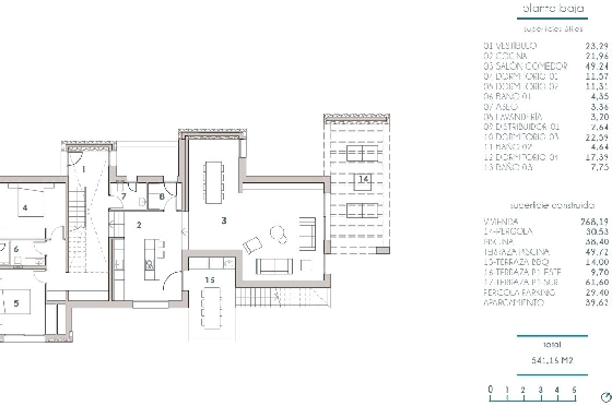 Villa in Moraira zu verkaufen, Living area 268 m², Klimaanlage, Plot 800 m², 4 Schlafzimmer, 3 Badezimmer, Pool, ref.: BI-MT.H-793-12