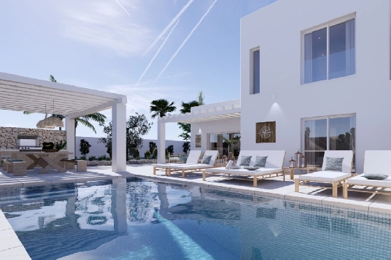 Villa in Benissa zu verkaufen, Living area 265 m², + KLIMA, Klimaanlage, Plot 519 m², 4 Schlafzimmer, 3 Badezimmer, Pool, ref.: BI-MT.H-794-5