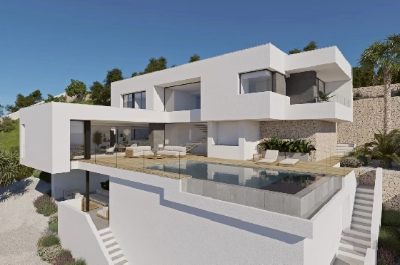Villa in Cumbre del Sol zu verkaufen, Living area 349 m², Plot 807 m², 3 Schlafzimmer, 3 Badezimmer, Pool, ref.: BS-84915850-1
