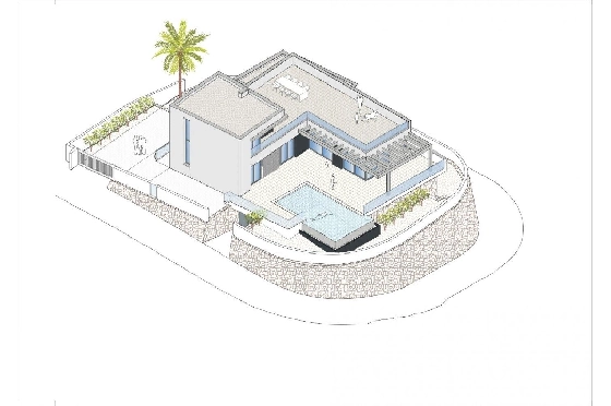 Villa in Moraira zu verkaufen, Living area 415 m², Baujahr 2016, Klimaanlage, Plot 817 m², 3 Schlafzimmer, 2 Badezimmer, Pool, ref.: AM-10898DA-14
