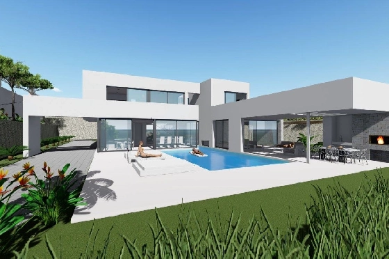 Villa in Calpe zu verkaufen, Living area 370 m², Baujahr 2019, Klimaanlage, Plot 1252 m², 4 Schlafzimmer, 4 Badezimmer, Pool, ref.: AM-11348DA-1