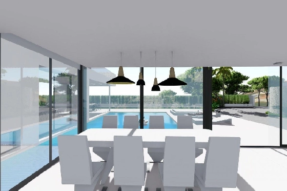 Villa in Calpe zu verkaufen, Living area 370 m², Baujahr 2019, Klimaanlage, Plot 1252 m², 4 Schlafzimmer, 4 Badezimmer, Pool, ref.: AM-11348DA-13