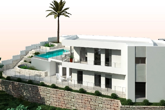 Villa in Moraira zu verkaufen, Living area 286 m², Baujahr 2024, Klimaanlage, Plot 800 m², 3 Schlafzimmer, 2 Badezimmer, Pool, ref.: AM-12126DA-5