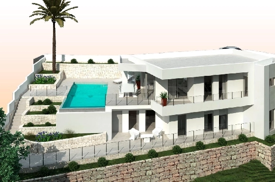 Villa in Moraira zu verkaufen, Living area 286 m², Baujahr 2024, Klimaanlage, Plot 800 m², 3 Schlafzimmer, 2 Badezimmer, Pool, ref.: AM-12126DA-6