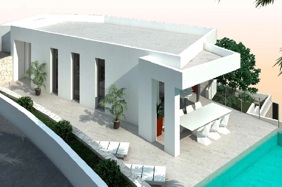 Villa in Moraira zu verkaufen, Living area 286 m², Baujahr 2024, Klimaanlage, Plot 800 m², 3 Schlafzimmer, 2 Badezimmer, Pool, ref.: AM-12126DA-7