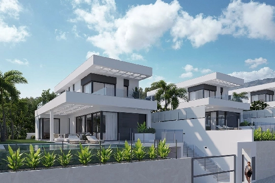 Villa in Finestrat zu verkaufen, Living area 175 m², Zustand Erstbezug, + fussboden, Klimaanlage, Plot 455 m², 3 Schlafzimmer, 3 Badezimmer, Pool, ref.: HA-FIN-106-E01-3