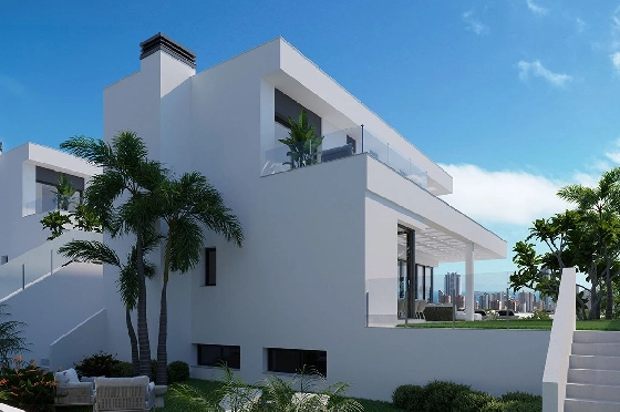 Villa in Finestrat zu verkaufen, Living area 175 m², Zustand Erstbezug, + fussboden, Klimaanlage, Plot 455 m², 3 Schlafzimmer, 3 Badezimmer, Pool, ref.: HA-FIN-106-E01-5